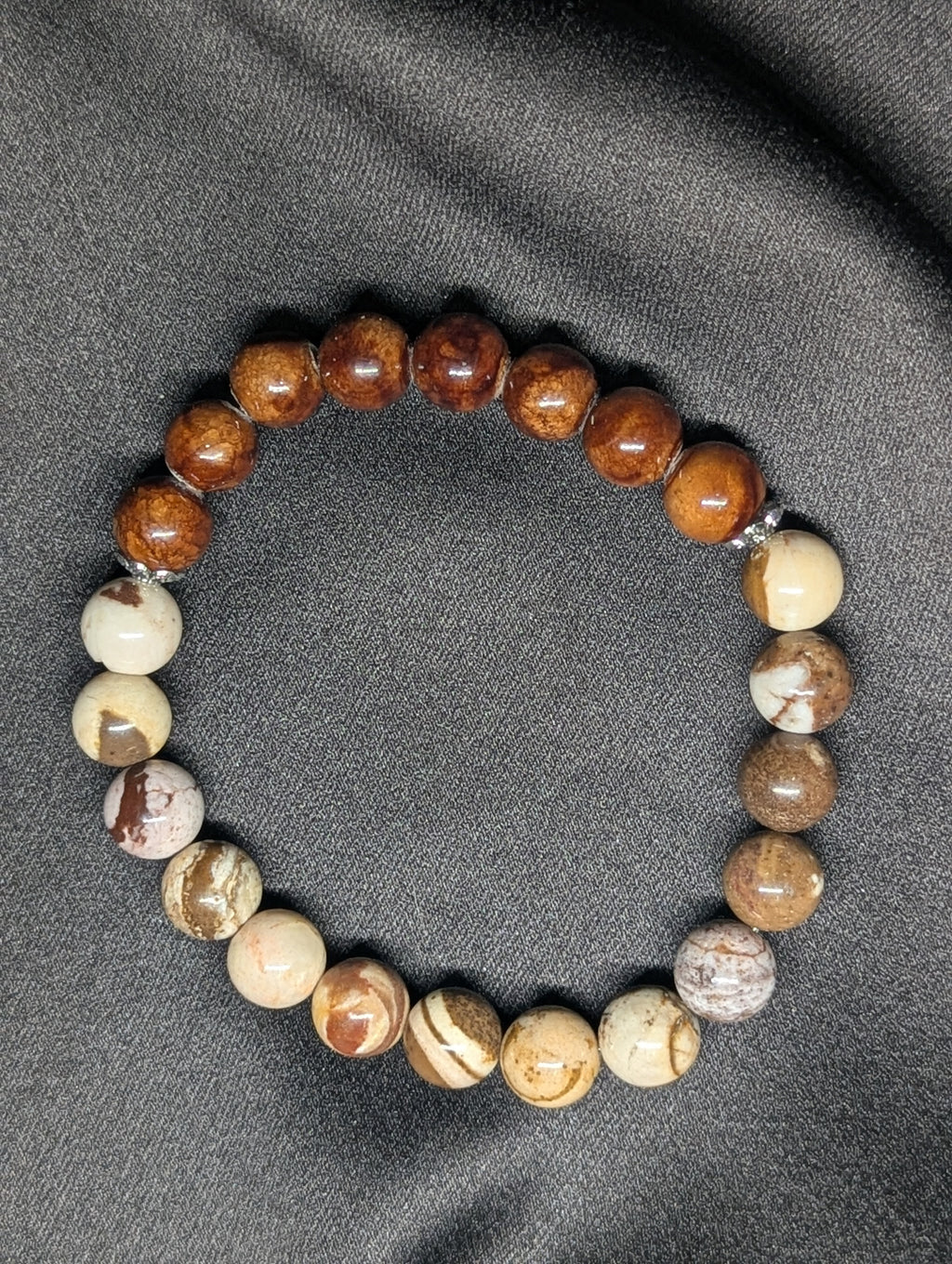 Crimson Ember Stone Bracelet