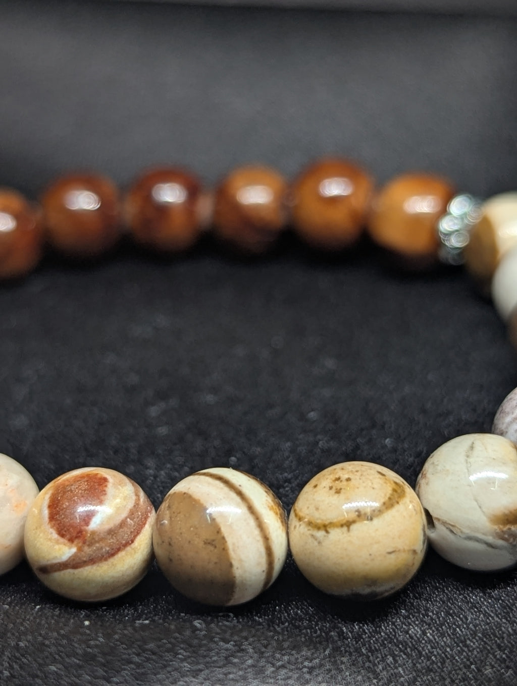 Crimson Ember Stone Bracelet