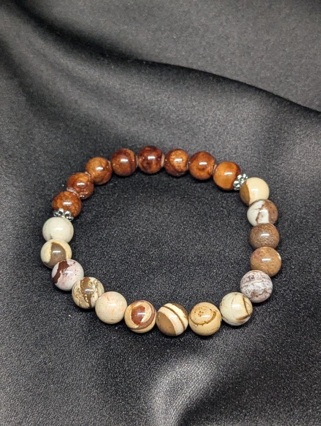 Crimson Ember Stone Bracelet